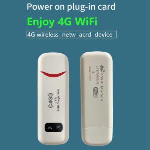 USB 4G Dongle - 4G Router - 4G Modem - 10 Apparaten - voor Laptop, Computer en Telefoon - 150 Mbps High Speed Mobile Internet Devices - Wifi Router - WiFi Dongle - Mifi Router - Compact & Snel Internet voor Onderweg - Wit (9318528038919)