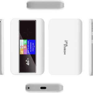 HOSAYA MF904 Portable WiFi 4G SIM Card Router 10 WiFi Users Color LCD Display 4G LTE Modem with Built-in Battery High Speed Travel Hotspot Mini Router Unlocked 4G mifi (9101140298287)