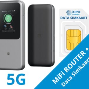 XIPO CONNECT - 5G MiFi Router + Data Sim Nederland (inclusief 10 GB data) (8721516703163)