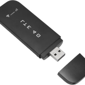 4G LTE USB Surf Stick, Portable Wifi on the Go Without Contract, Mobile Wi-Fi Router with SIM Slot, Travel WiFi, Up to 150 Mbit/s Download/50 Mbit/s Upload Support, 10 Devices (Black) (9101177776567)