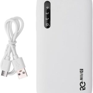 Mobiele Hotspot - Draagbare WiFi Router - Snel Internet Onderweg - Ondersteunt 16 Apparaten - 6100 mAh Batterij - Wit (9101185289165)
