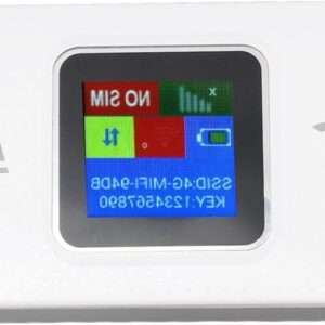 Mobile WiFi Router, Color Monitor Portable Mobile Hotspot Router 3000mAh 4G 3G for 10 Users for Laptops Plug and Play for Computers (9101177776703)